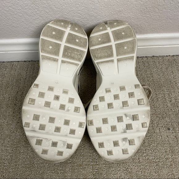 Gucci Men's Rhyton Gucci Logo Leather Sneaker Size 9.5 - Picture 4 of 10